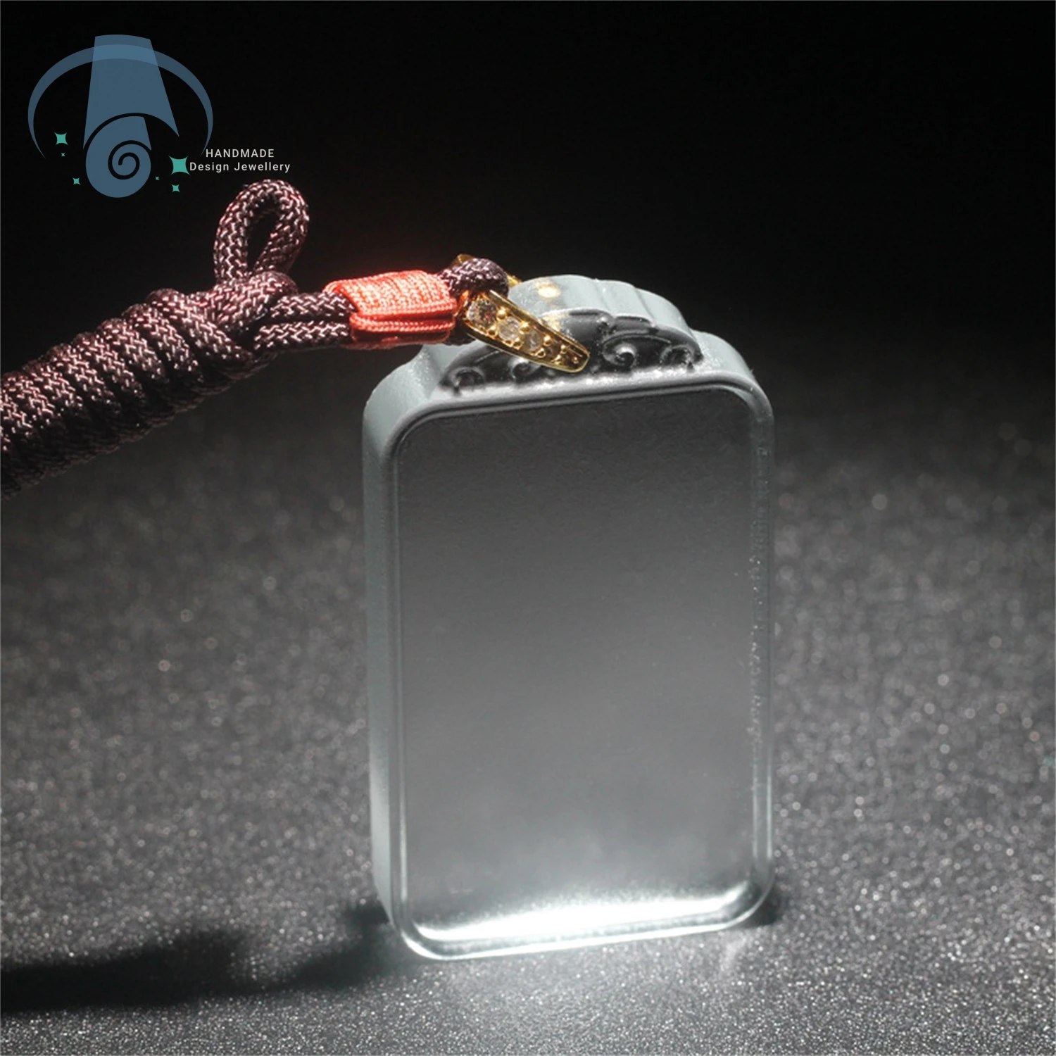 Handmade Ancient Craft Glass Pendant Necklace High Translucency Smooth Polished Traditional Chinese Jewelry Unisex Durable Gift