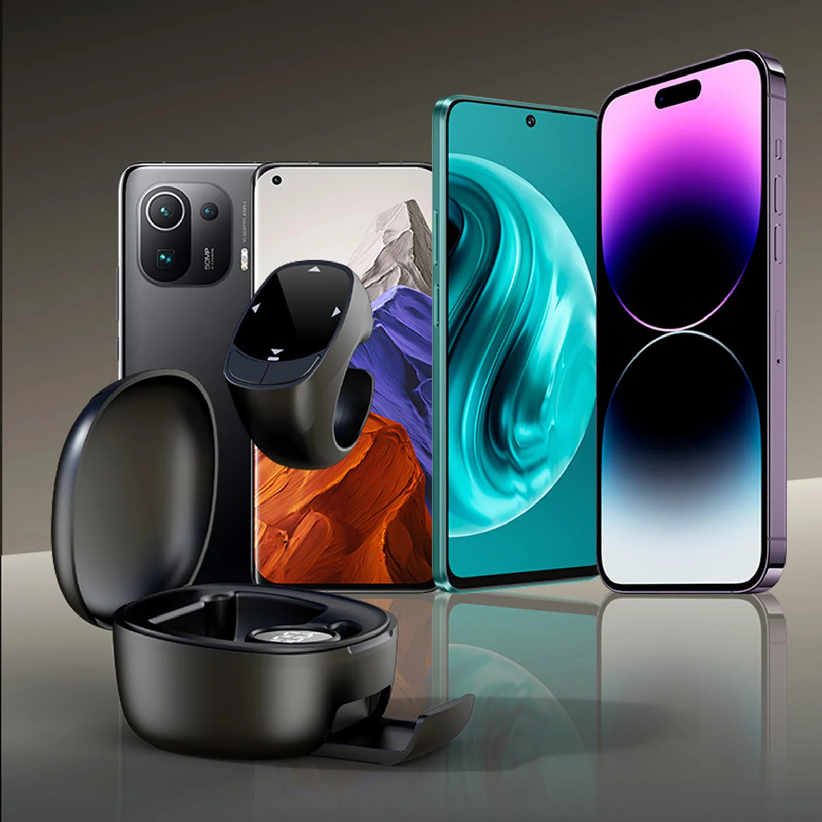 Page Turner Clicker BT Camera Shutter Remote Remote Scrolling Ring Touch Screen Page Turner لجهاز iPhone Android Tablet #2