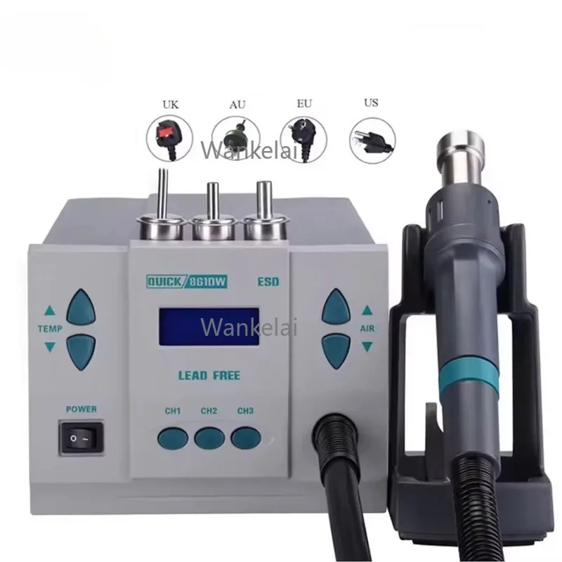 Original 1000W 220/110V QUICK 861DW Lead-Free Hot Air Soldering Station Microcomputer Temperature Rework Station view 2