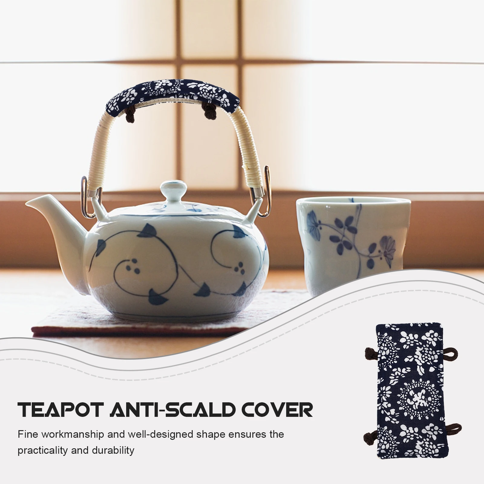 

Kitchen Teakettle Handle Sleeve Anti-scald Cloth Teapot Cover Heat Resistant for Insulated