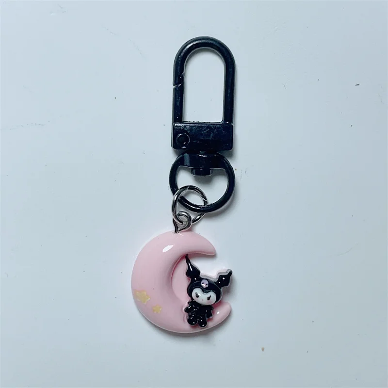 Brelok Sanrio Kuromi Kawaii dzieci zabawki wisiorek z żywicy brelok dziewczyny kreskówka Kuromi kobiety breloczki na telefon prezenty urodzinowe dla dzieci