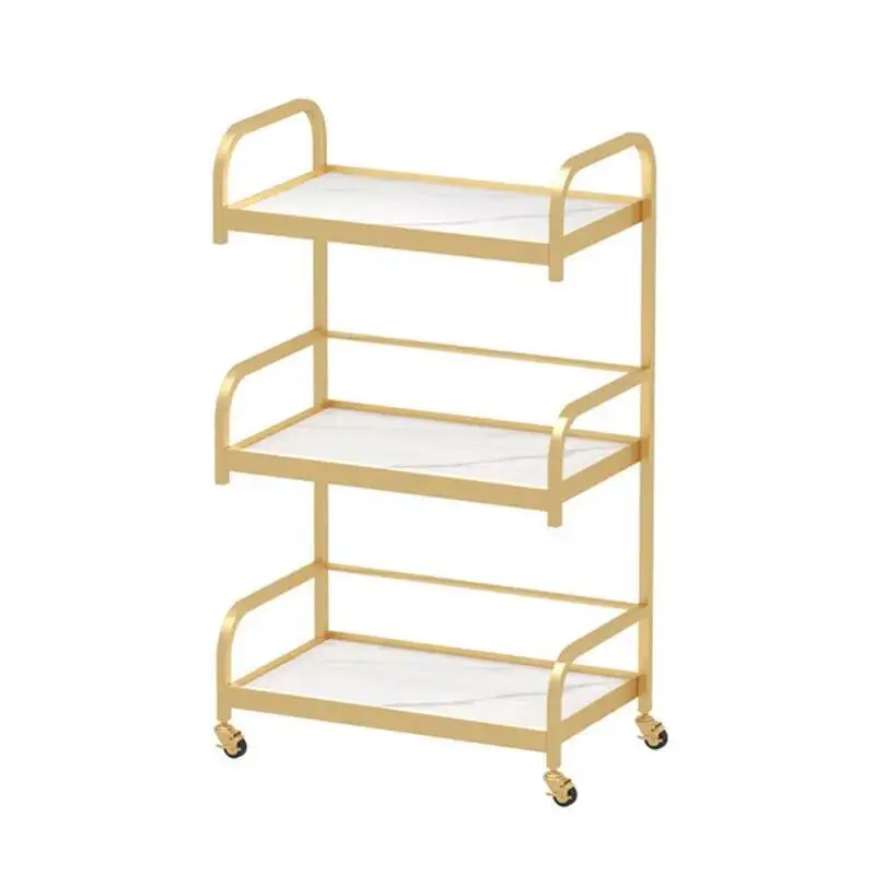 Schönheitssalon Organizer Wagen mit Rädern Tattoo Instrument Lagerregale Licht Luxus Fußbad Barbershop Hilfswagen