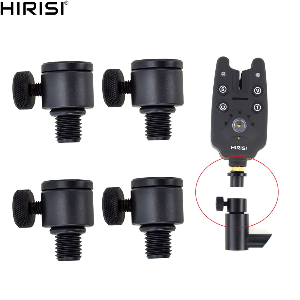 Hirisi 4pcs Carp Fishing Quick Change Connector Aluminium Black For Rod Pod Bank Sticks Buzzer Bars AQ208 Fishing Accessories