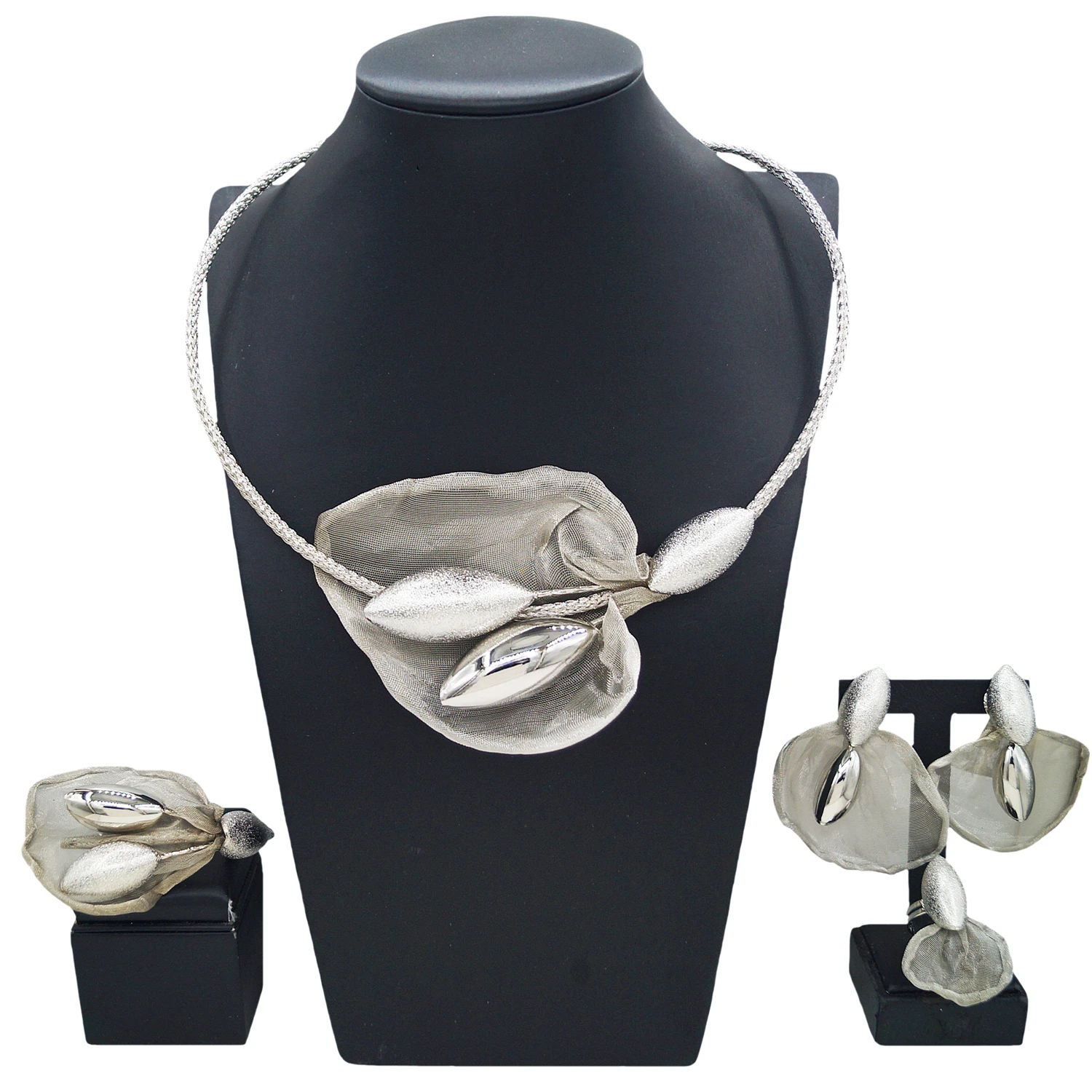 

Luxury Jewelry Sets Women Italian Brazilian Gold Plated Wedding Necklace Earrings Bracelet Set Gold Colors Party Jewellery Gifts