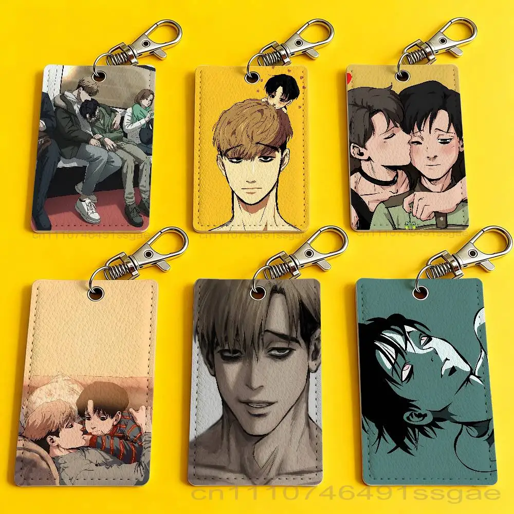 K-Killing S-Stalking Manga Card Holder Men And Womenn Universal Antirust Keychain Learther Access Drop Key Tag Ring