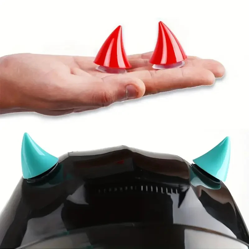 Halloween Teufel Hörner Helm Dekoration Saugnapf Zubehör für Motorrad Ebike Männlich Weiblich Helm Halloween Kostüm Dekor