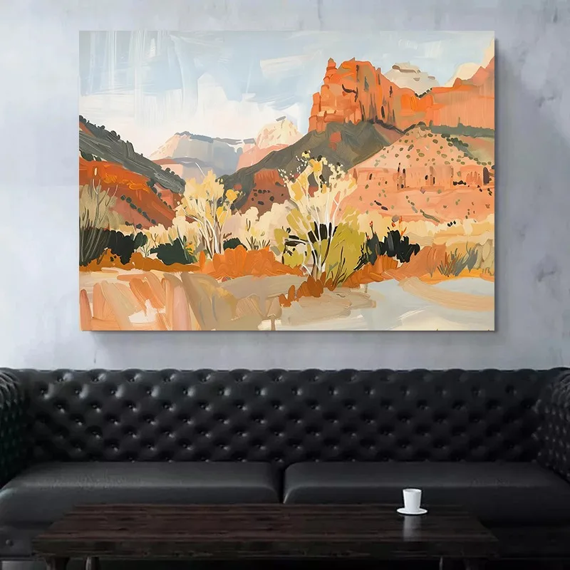 Boho Desert Poster Arizona Ruin Wall Art Grand Canyon Print National Park Art Travel Poster Western Landscape Vintage Home Decor