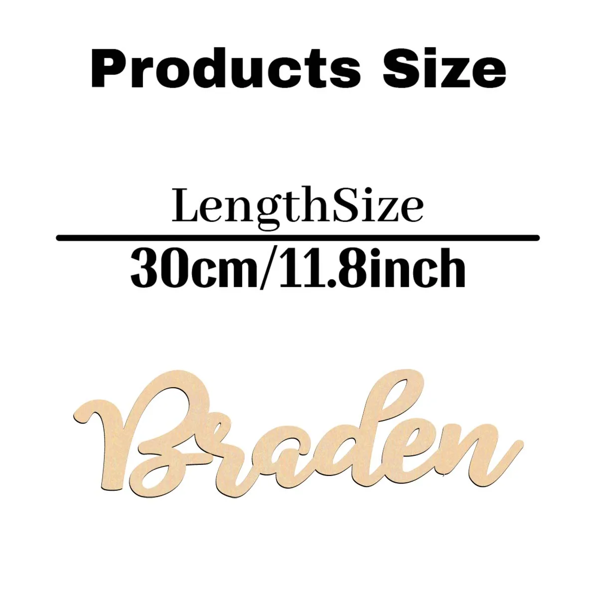 1pc diy braden exemplo texto personalizado decoração de madeira material de madeira sinal de madeira orientação vertical porta pendurado decoração