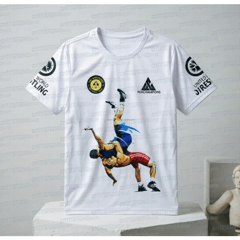 Iranian Fan Wrestling Training T-shirt, 3D Printed Top, Sports Training Fitness Outdoor Home Style Short Sleeved Shirt