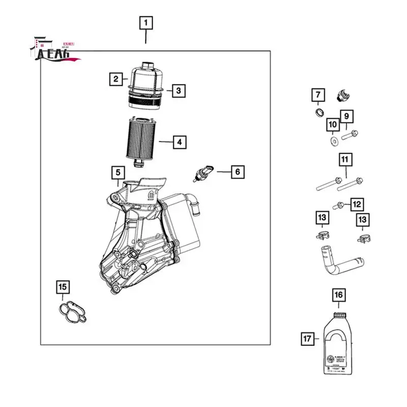 

AEA6-Car Engine Oil Filter For Jeep Gladiator Wrangler JL RAM 1500 2020 2021 68507598AA 68498720AA Oil Filer Housing Cap