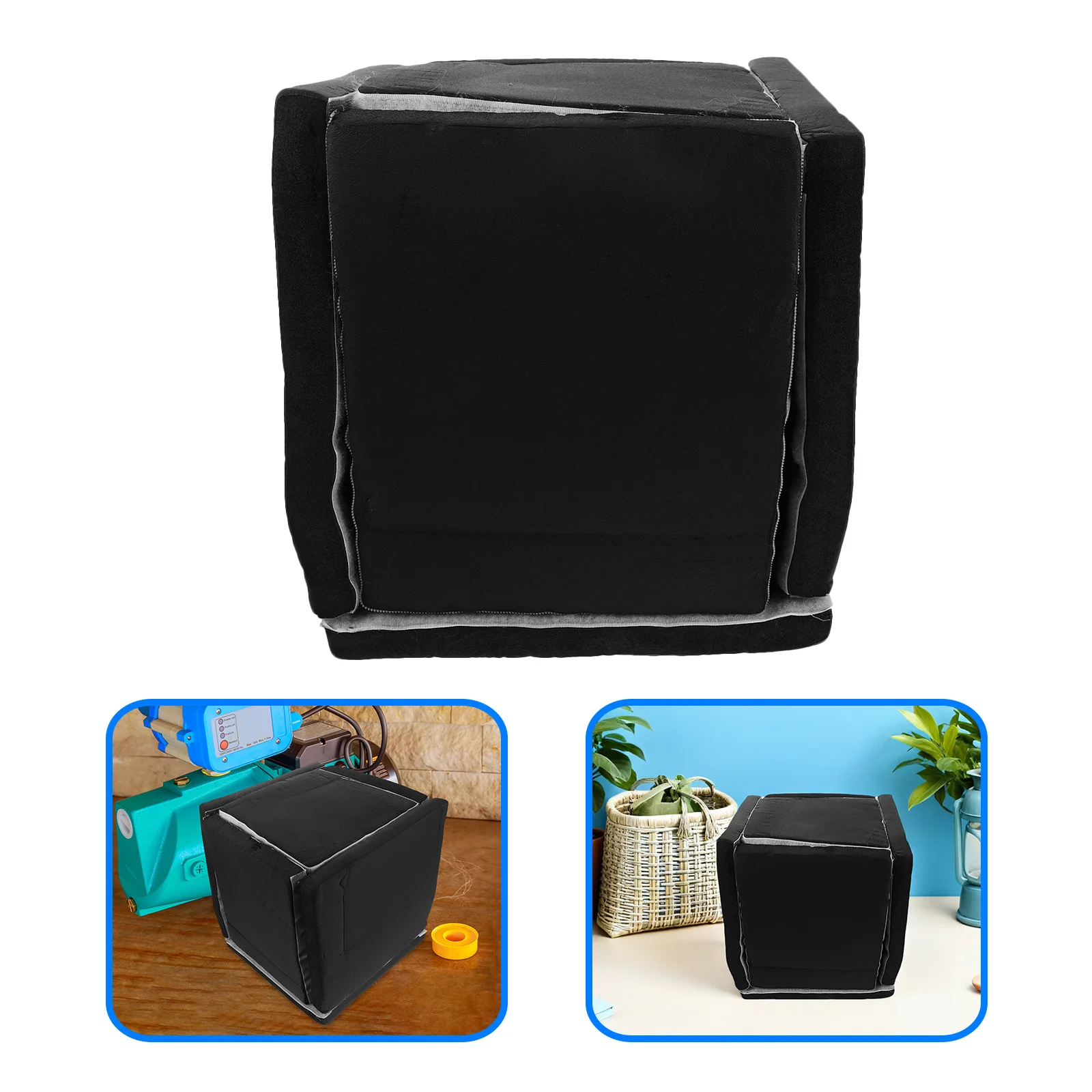 

Thick Deadening Box Black Sponge Sound Absorbing Cover Sound Proof Enclosure for Booster Water Pumps Generator