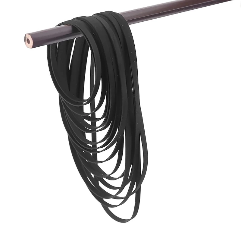 Correa de goma duradera para tocadiscos, repuesto de correa de goma para grabadora de operación suave y silenciosa para reparación de tocadiscos impulsado por correa