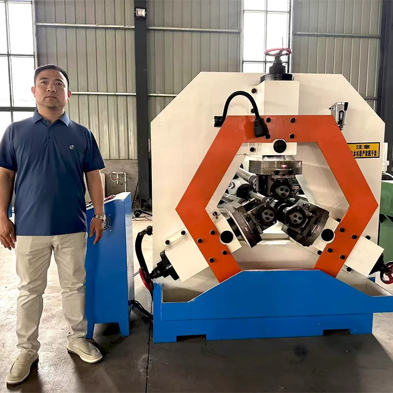 Automatic PLC Controlled Pipe Rolling Machine with Motor for Screw and Rebar Threading 15kW Power
