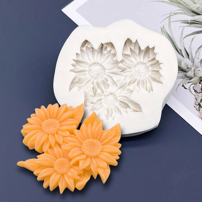 Flower Lotus Rose Daisy Silicone Mold Sugarcraft Chocolate Cupcake Baking Mold Fondant Cake Decorating Tools