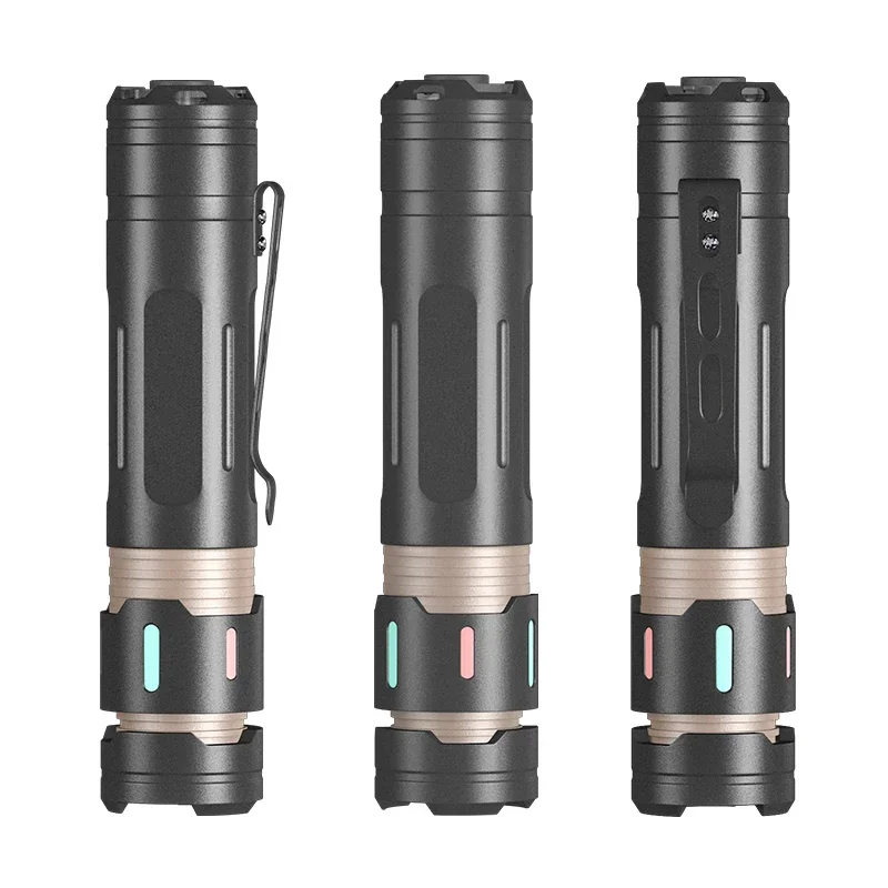 3*XPG LED Flashlight SOS Fluorescent Light Fidget Spinner Decompression Type-C Rechargeable Waterproof Tactical Lamp