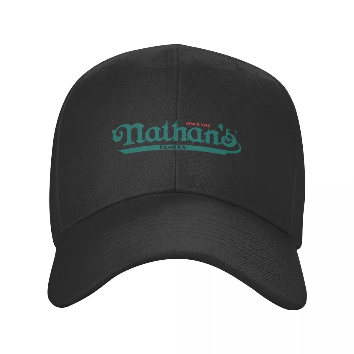 design nathan's famous restaurant logo Baseball Cap Fishing cap Hood Anime Hat hiking hat Boy Child Women's