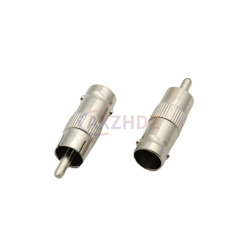 5pcs BNC 여성 RCA AV 남성 커넥터 어댑터 CCTV 보안 카메라 감시 비디오 잭 플러그 실버