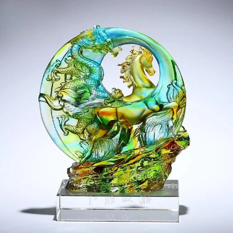 Longma spiritual ornaments, high-end decoration of new homes, living room TV cabinet, high-end atmosphere and high-grade