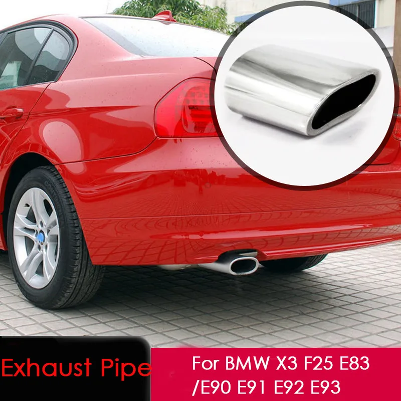 For BMW X3 E83 F25 3 Series E90 E91 320d 318d 318i E92 E93 Car Styling Accessories Rear Tail Throat Exhaust Pipe Muffler Cover