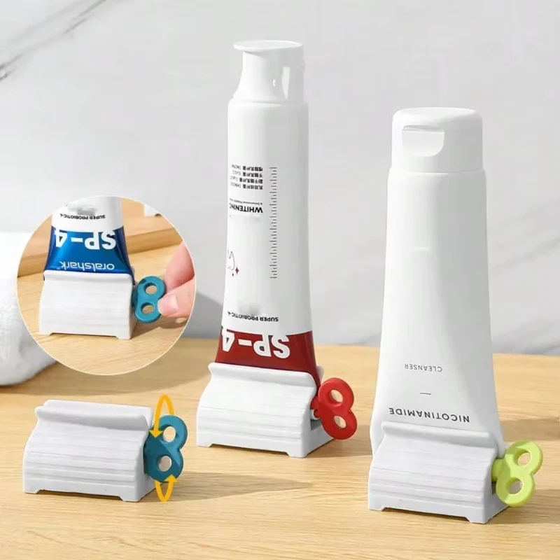 1/2Pcs Toothpaste Squeezer Portable Manual Squeeze With Rolling Tube Facial Cleanser Dispenser Holder Home Bathroom Accessories