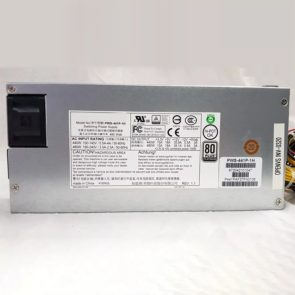 PWS-441P-1H تحويل التيار الكهربائي 480 واط 1U #4