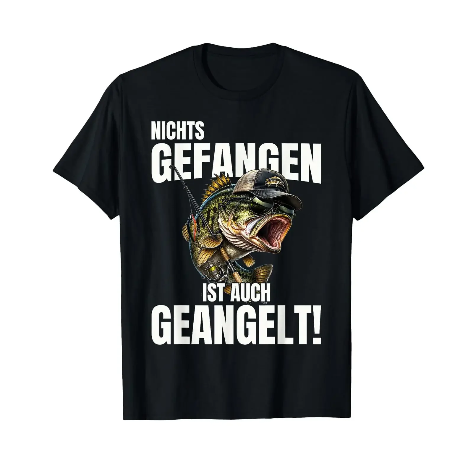 Angler Fishing Funny Nothing caught is also T Shirt vintage Washed streetwear Slightly fashion Comfortable Soft Stylish