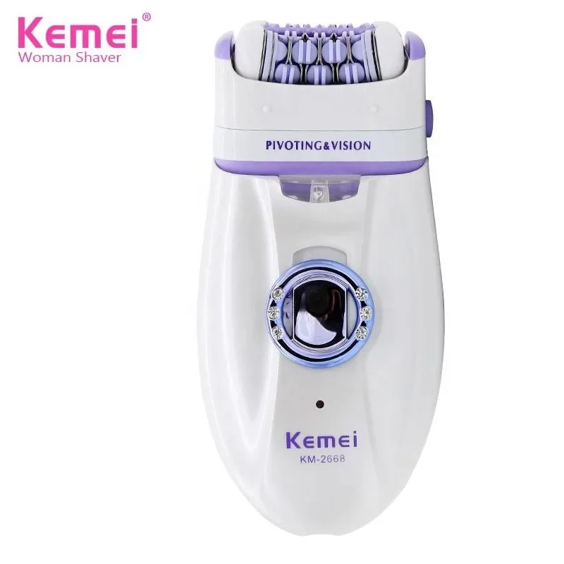 

Kemei KM-2668 Lady Body Scraping Shaver Female Razor Hair Shaver Hair Remover Epilater 2 In 1