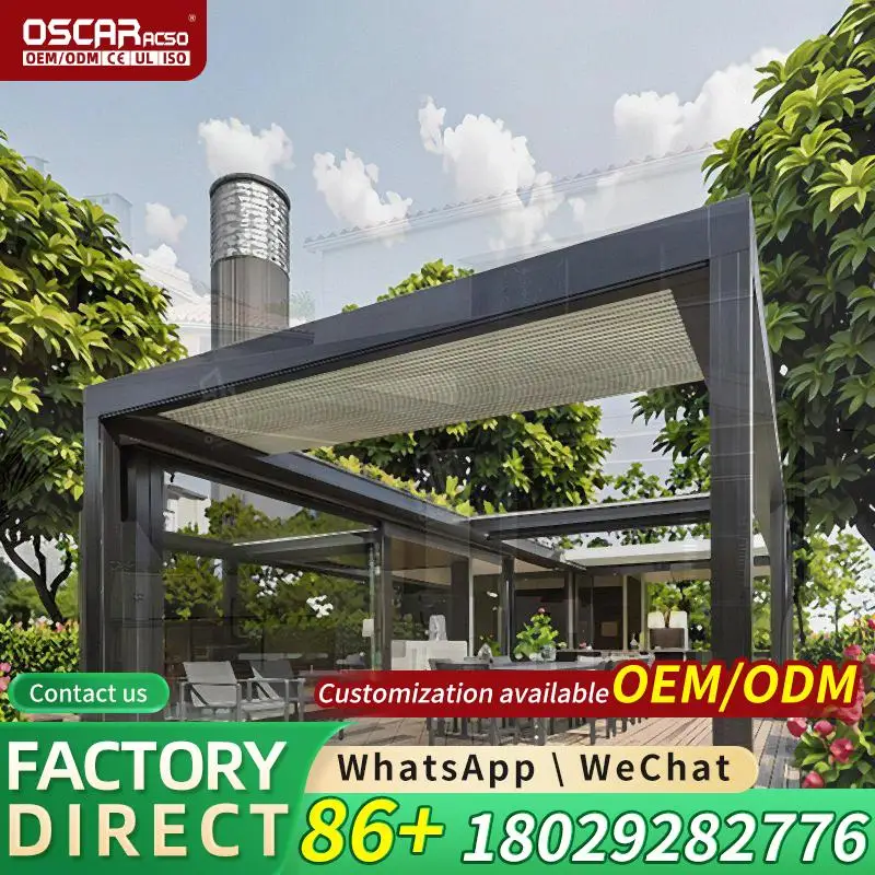 3X6M Aluminium Pergola for Sun Wind Rain Regulation Perfect Outdoor Shelter in Garden Patio Backyard pergolas