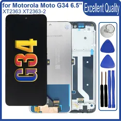 New LCD For Motorola Moto G34 XT2363 LCD Display Touch Screen Digiziter Assembly Replacement for Moto G34 XT2363 XT2363-2 LCD