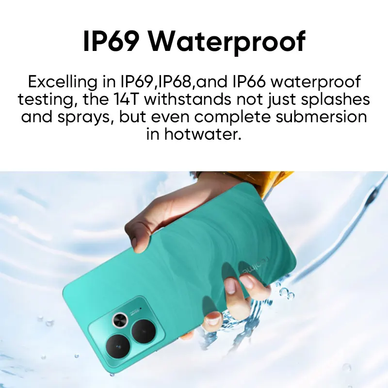 Versión global realme 14T Smartphone 5G MediaTek Dimensity 6300 Pantalla OLED de 6,67» Batería de 6000mAh Next AI Resistencia al agua IP69 3