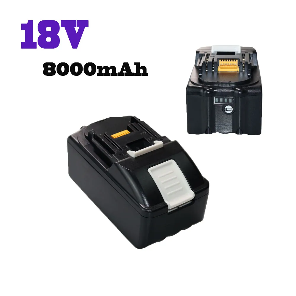 

18V 8.0Ah Rechargeable Battery For Makita Power Tools with LED Li-ion Replacement LXT BL1860 1850 18 v 9 A 6000mAh