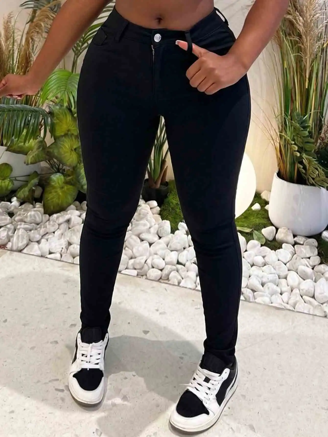 Women High Waist High Stretch Skinny Jeans Solid Black Butt Lifting Slim Fit Denim Pants Ladies Elastic Pencil Trousers Casual D