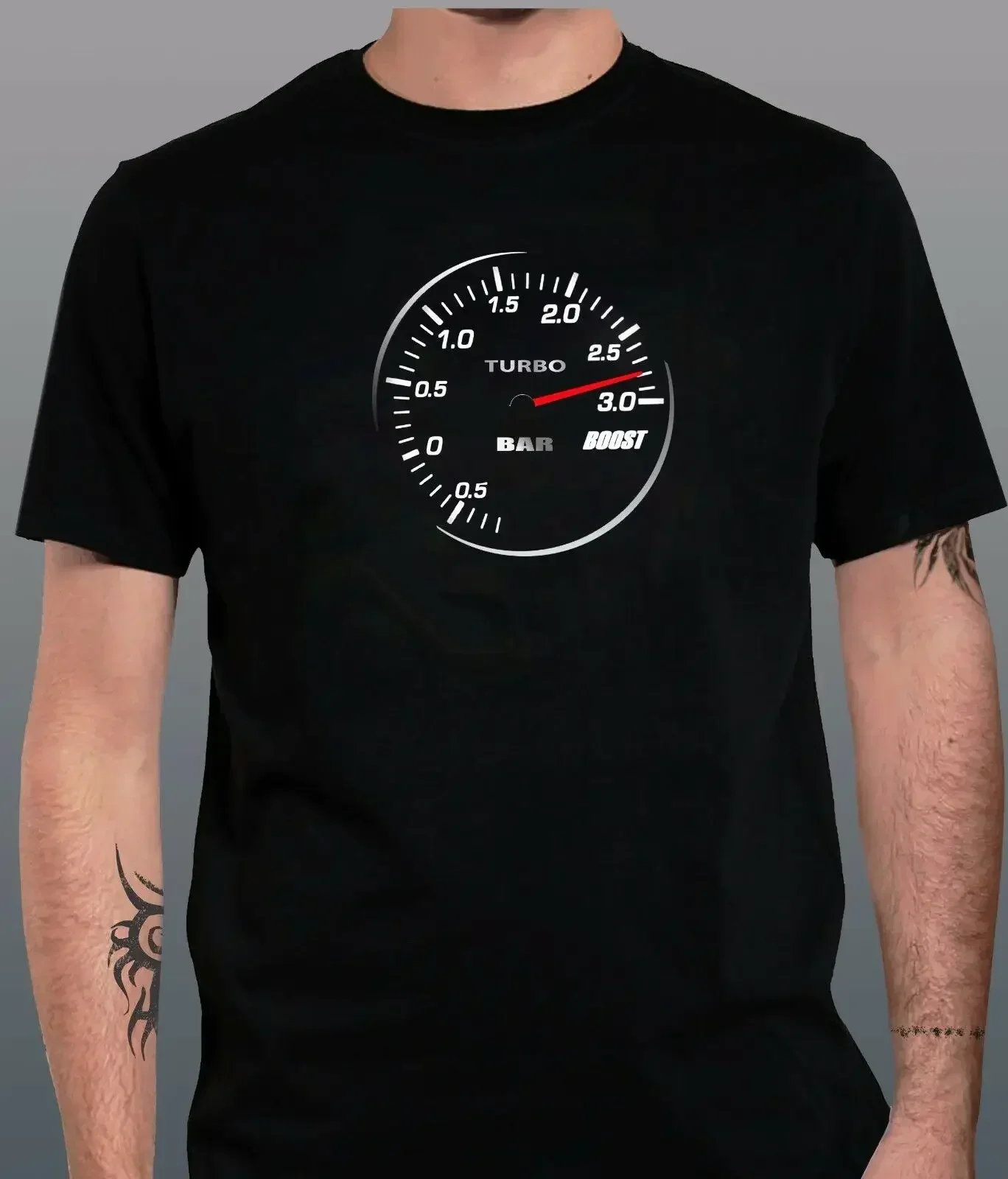 Turbometer 3.0 BAR JDM Boost Personalized Turbo Graphic Printed T-Shirt. Summer Cotton O-neck Mens Short Sleeve T-Shirt New