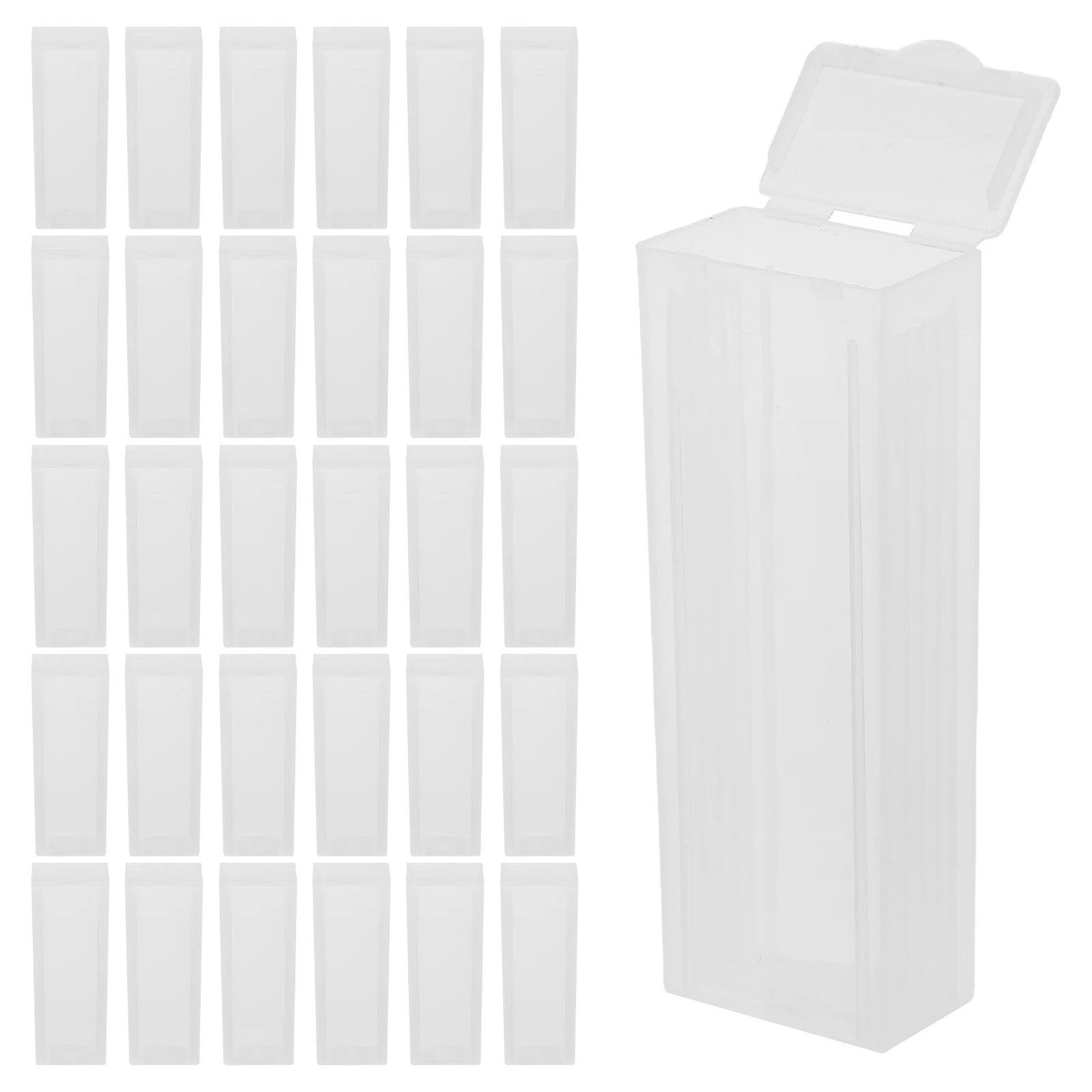 

50Pcs Slide Staining Jar Clear Plastic Stain Holder 5-Slot Rack for Laboratory Slide Drying and Staining Tank