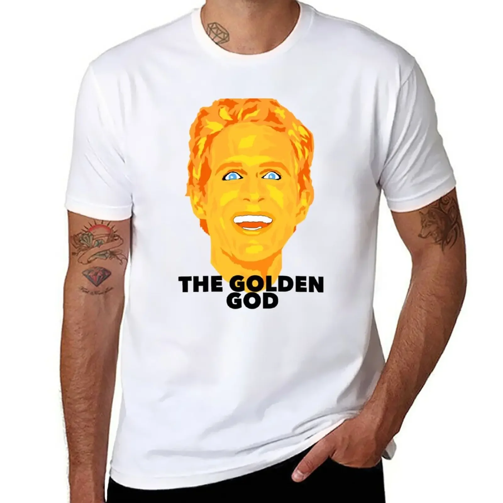 

New Golden God Design T-Shirt Blouse Aesthetic clothing shirts men graphic