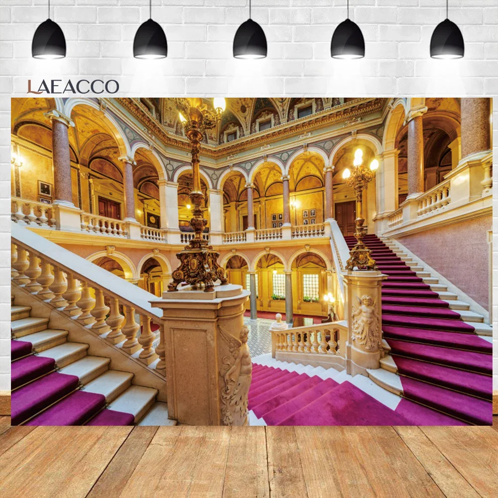 Laeacco Wedding Bridal Shower Backdrops Luxury Palace Chandelier Chic Wall Interior Decor Photography Backgrounds Photo Studio