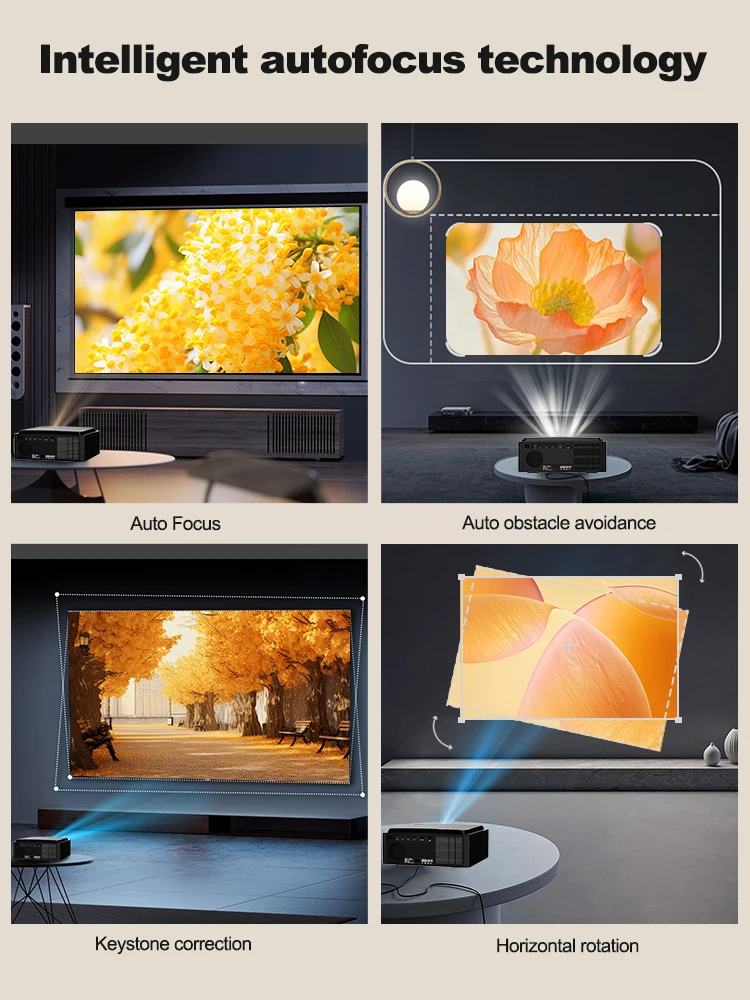 DESS 4K projecteur Portable FULL HD son Android projecteur intelligent pour Home cinéma vidéo Assistant vocal ue russie expédition rapide