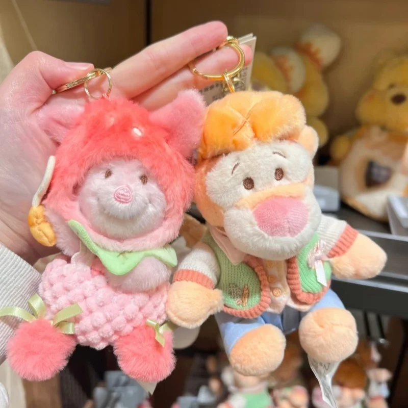 

Shanghai Disney Resort Spring Picnic Winnie The Pooh Piglet Tigger Eeyore Plush Keychain Car Bag Pendant Stuffed Toy Gift