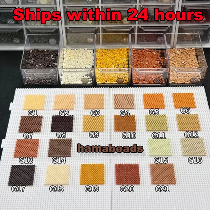 Perle A Repasser 1000pcs/bag 2.6mm G Color Series Beads Pearly Iron Beads for Kids hama beads Diy Puzzles High Quality Gift Toy