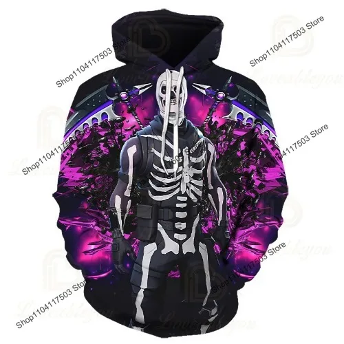 4T - 14T Anime Gaming Vactory Hoodie Unisex 3D Print Streetwear Hip Hop Punk Hoodies Kids Hoodie Men Sweatshirt