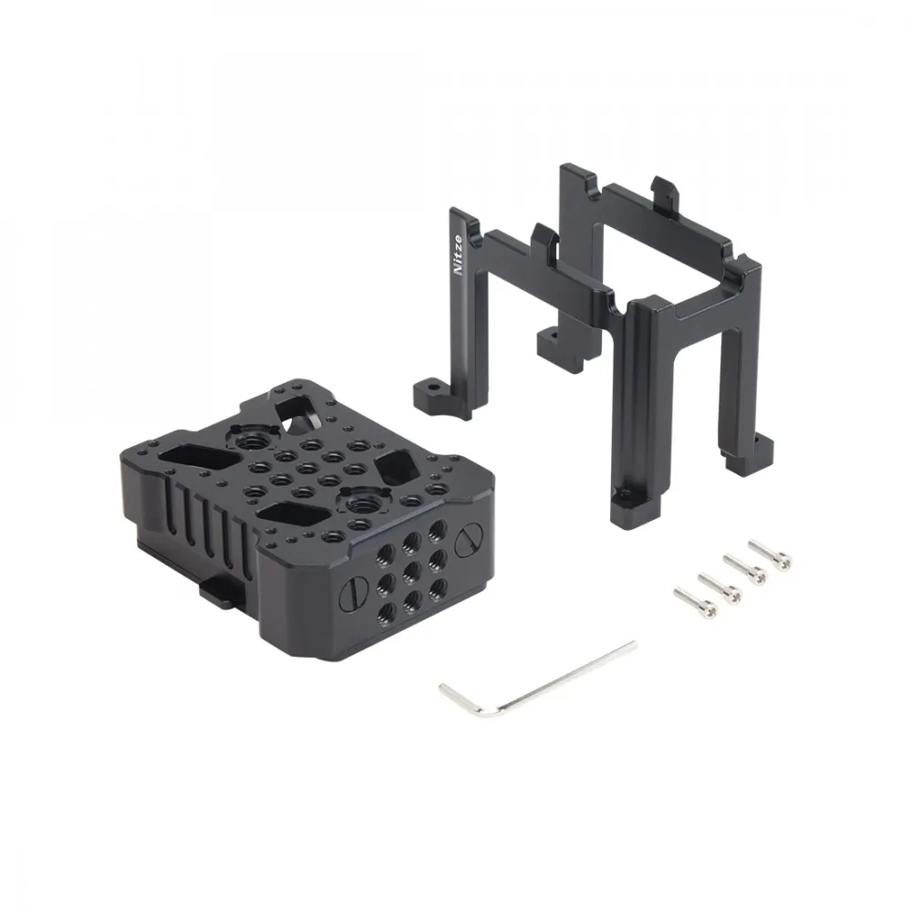 Adaptador de batería de montaje NITZE V con soporte SSD para convertidor Z CAM SDI (soporte largo) - E2-FS-SV4L