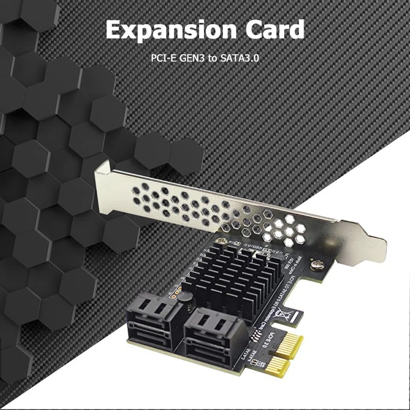 Asm1064 Chip Hard Disk Drive SSD Adapter Card 4 Port III PCIe Expansion Card 6Gbps to PCI-E 1X Controller-A32R