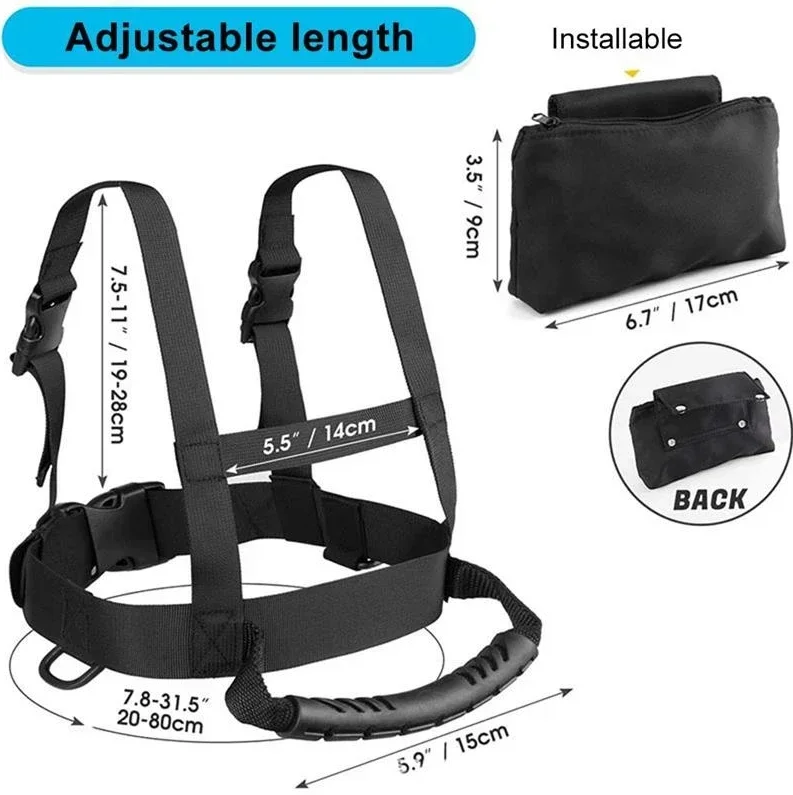 Children Ski Harness With Bag Traction Rope Baby Walking Durable Reliable Kids Ski Safety Belts Training Belt For Snowboarding