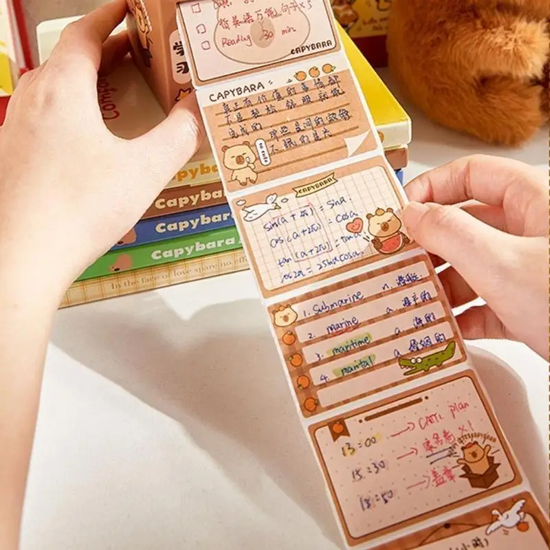 62ka 256 Blätter Cartoon Kleber Notizpolster Ausziehen Notizpapier Sticky Notepade