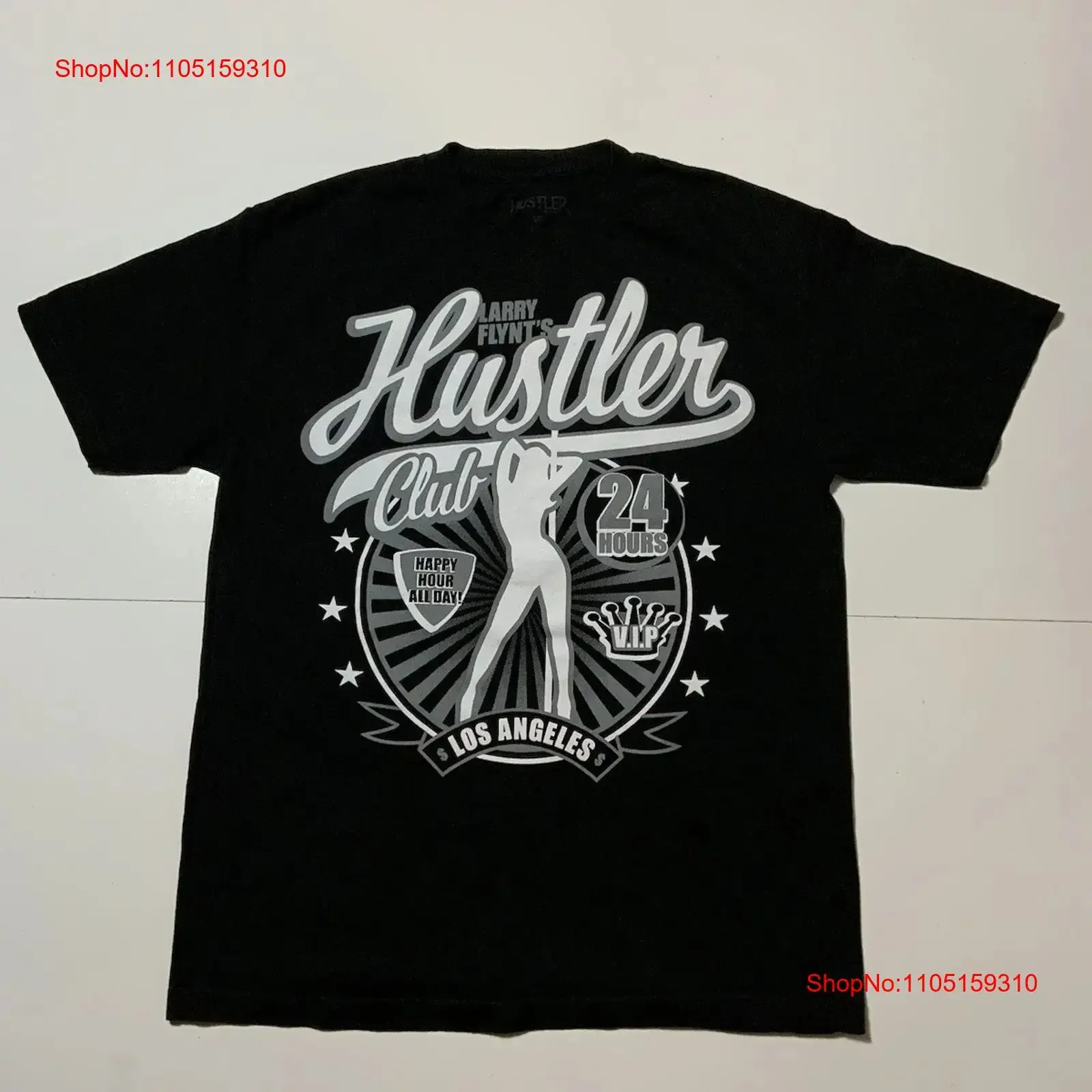 

Larry Flynt s Hustler Club Los Angeles Stripper Pole Black Y2K T Shirt L vintage Washed graphic Stretched Versatile Soft homme