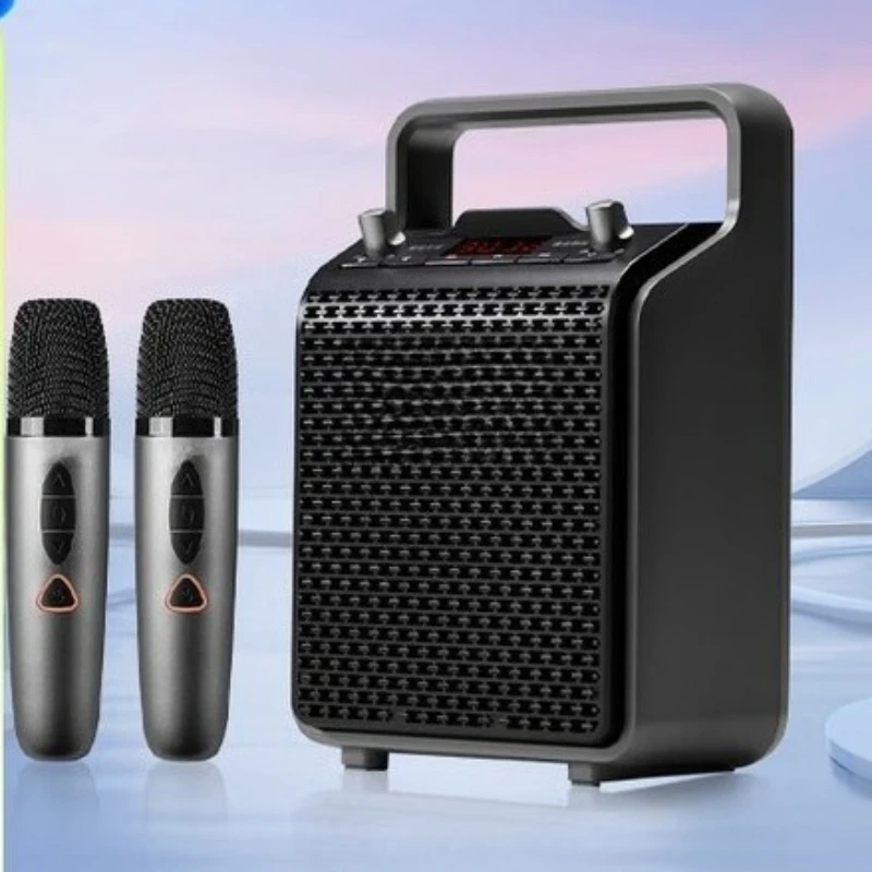

Double wheat version portable portable Bluetooth speaker, outdoor Karaoke speaker, teaching amplifier