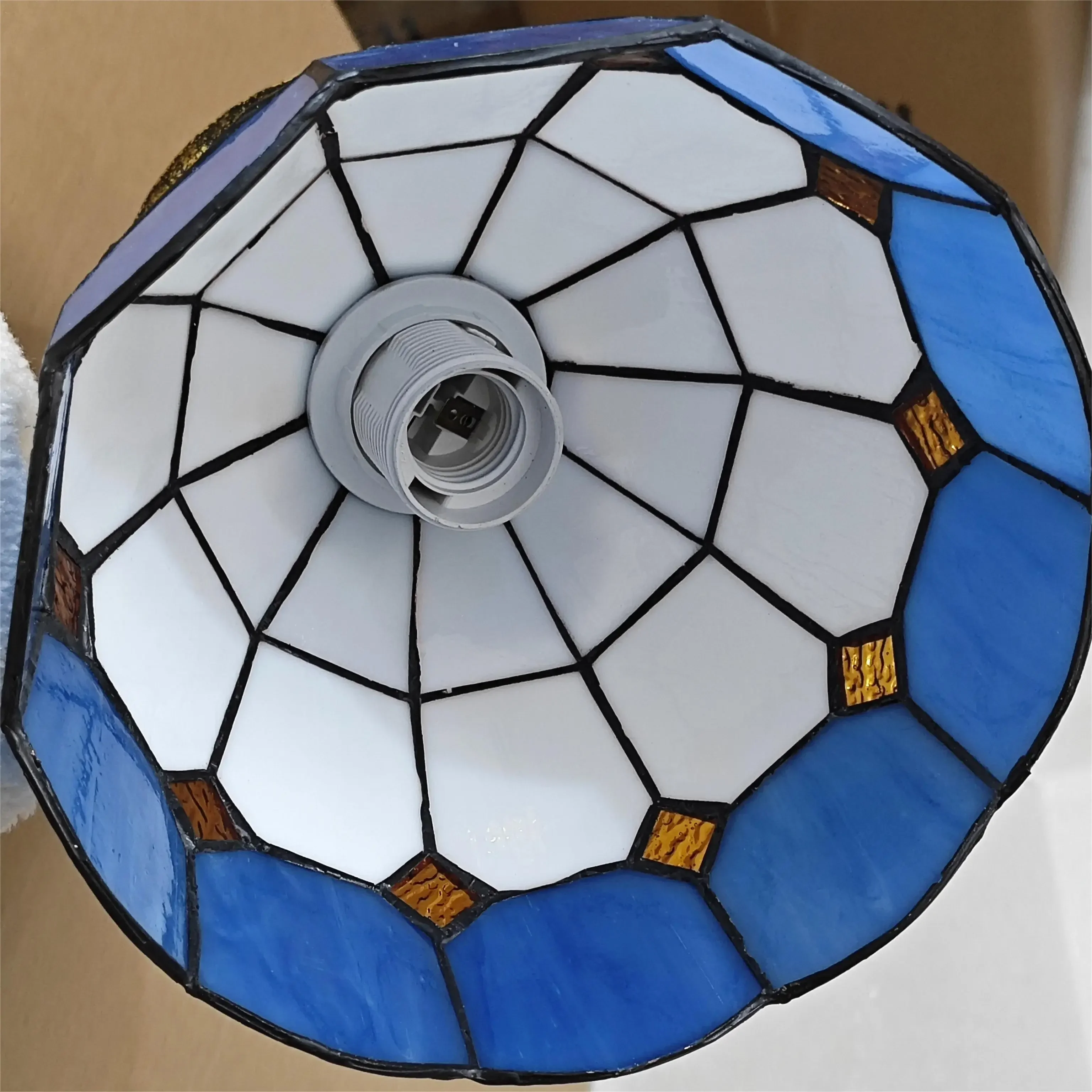 

Европейская Ретро Тиффани красочная стеклянная люстра бар ресторан креативная сельская спальня крыльцо балкон средиземноморский светильник