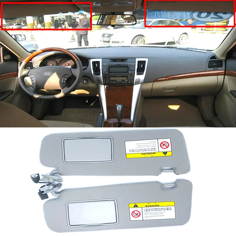 For HYUNDAI 2005 2006 2007 2008 2009 sonata NF NFC Sun visor Sunshade assembly gray 852010R300X6 852020R300X6