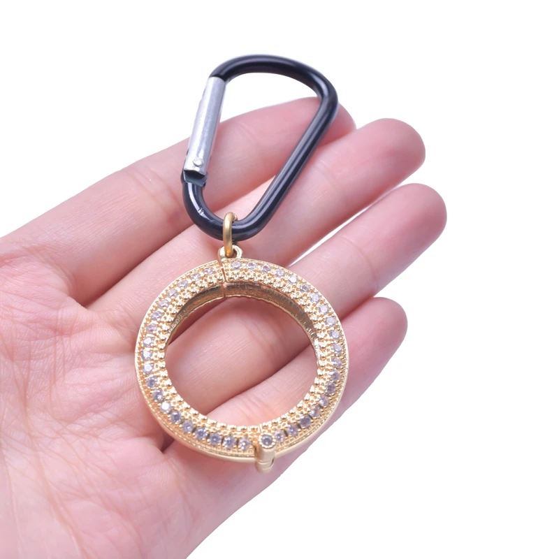 

Gold Color Alloy Rhinestone Case for Apple Airtag Case Collar GPS Finder Protective Case for Apple Air Tag Tracker Case Keychain