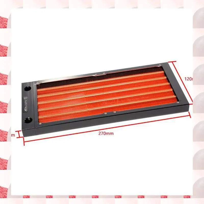 

ABGN 17MM Cold Row All Copper Watercooled Radiator 240 Copper Water-Cooled Copper Row Computer Drainage Liquid Heat Exchanger